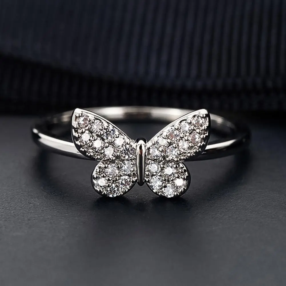 Gifts Popular Ladies Butterfly Shape Engagement Ring Female Finger Ring Geometric for Banquet
Gifts Popular Ladies Butterfly Shape Engagement Ring Female Finger Ring Geometric for Banquet