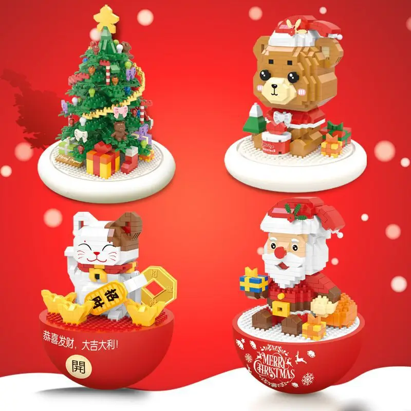Micro Building Blocks Assembly Model Christmas Tree Bear Tumbler Santa Claus Lucky Cat Christmas Present Mini Toy For Kids Gifts
Micro Building Blocks Assembly Model Christmas Tree Bear Tumbler Santa Claus Lucky Cat Christmas Present Mini Toy For Kids Gifts