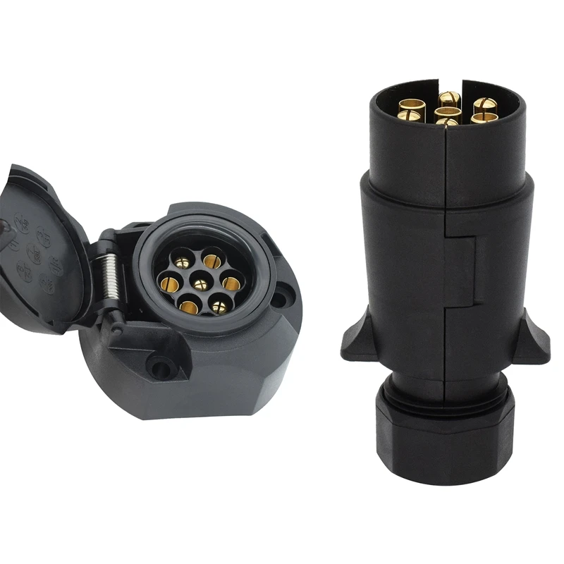 7 Pin European Trailer Socket+Plug Tow Bar Connector Adapter for Car RV Truck Boat Caravans Transfer Signal Adapter 12V
7 Pin European Trailer Socket+Plug Tow Bar Connector Adapter for Car RV Truck Boat Caravans Transfer Signal Adapter 12V
