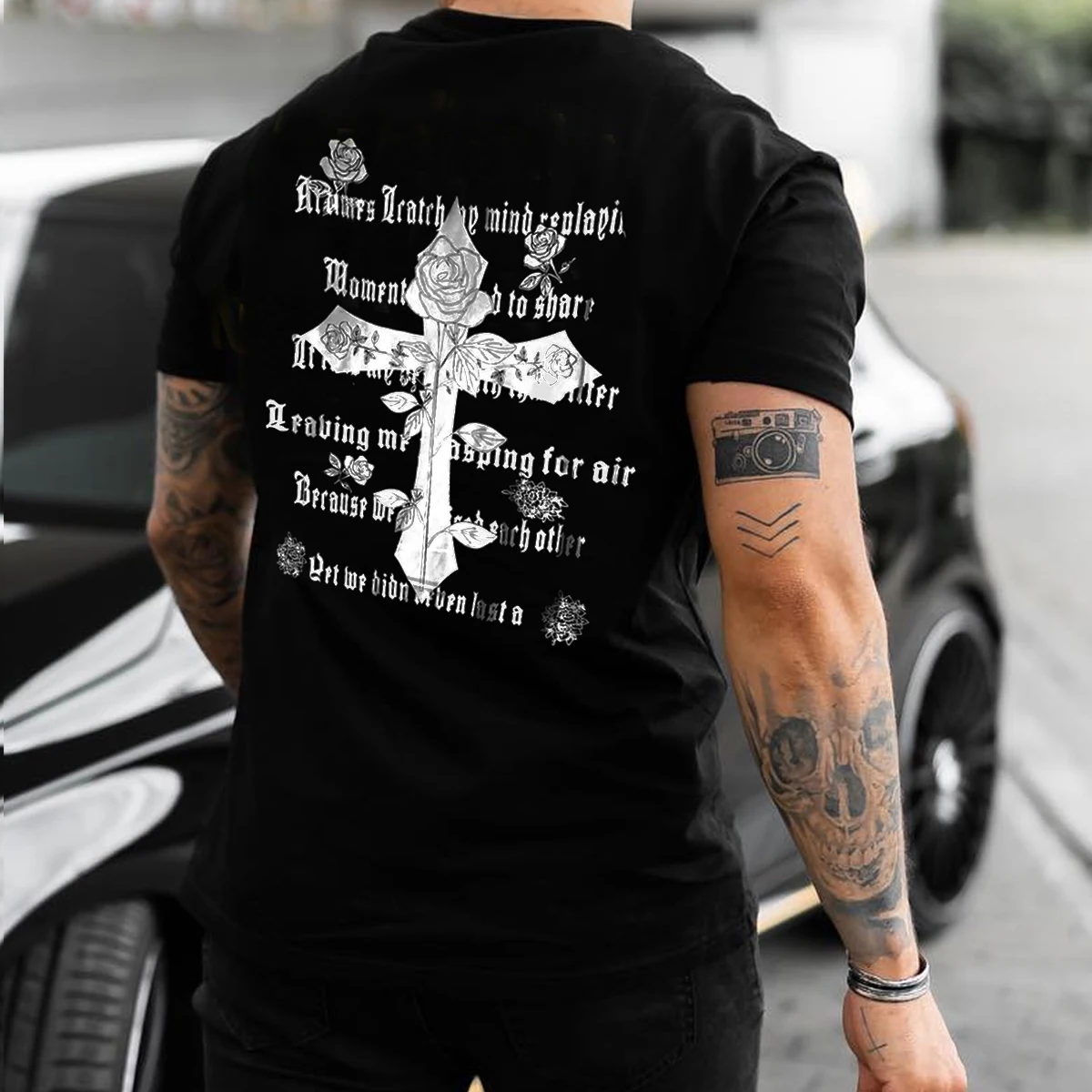 100% Cotton Summer Street Style Cross Letters Printing Short Sleeve Mens T-shirts Casual Tops Tees
100% Cotton Summer Street Style Cross Letters Printing Short Sleeve Mens T-shirts Casual Tops Tees