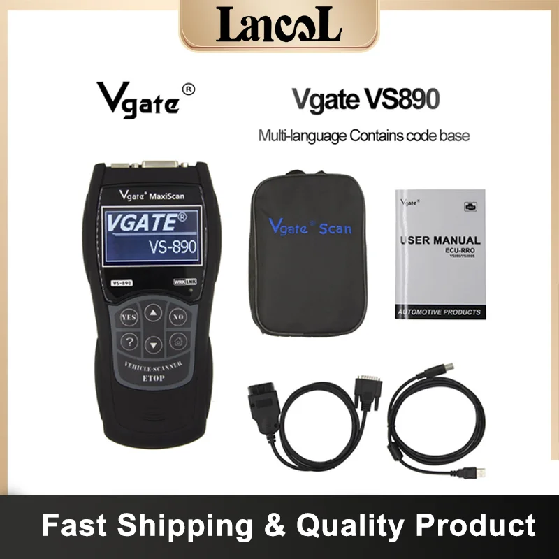 Vgate VS890 OBD2 Scanner OBDII Code Reader Car Diagnostic Scan Tool Multilanguage for All OBD2 Car
Vgate VS890 OBD2 Scanner OBDII Code Reader Car Diagnostic Scan Tool Multilanguage for All OBD2 Car