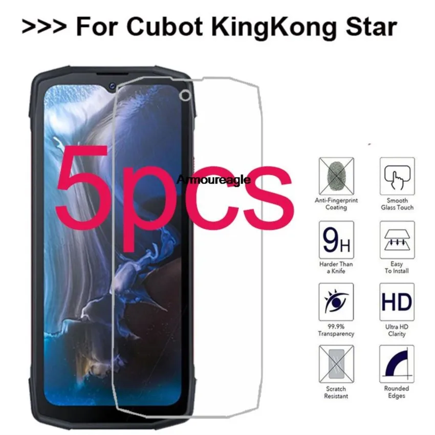 5 шт. 2 5d закаленное стекло с полным клеем для Cubot Kingkong Star Film взрывозащищенная