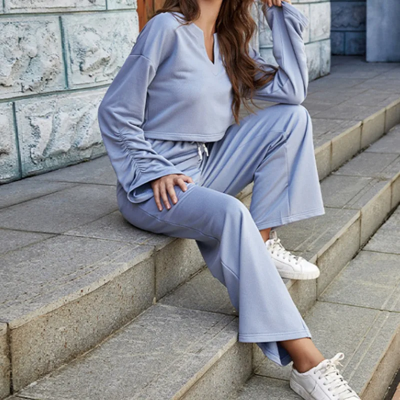 2022 Woman Clothing Pullover Tracksuit Long Sleeve Sweatshirts Jogger Pant Two Piece Outfits For Woman 
2022 Woman Clothing Pullover Tracksuit Long Sleeve Sweatshirts Jogger Pant Two Piece Outfits For Woman