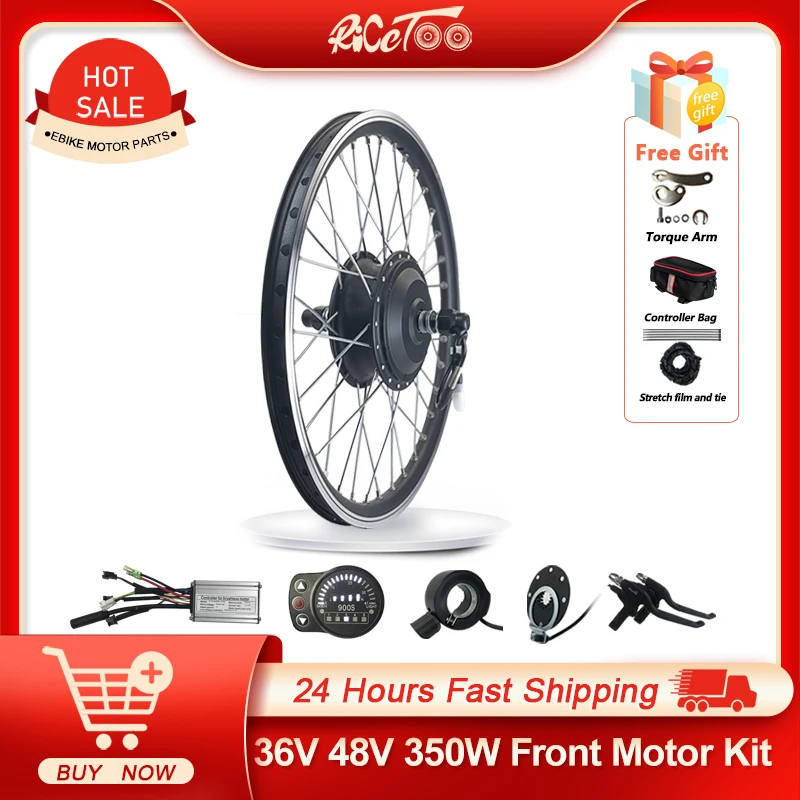 Electric Bicycle Conversion Kit 350W 36V48V Front Wheel Hub Motor Gearless Frok 100mm 16-29Inch700C
Electric Bicycle Conversion Kit 350W 36V48V Front Wheel Hub Motor Gearless Frok 100mm 16-29Inch700C