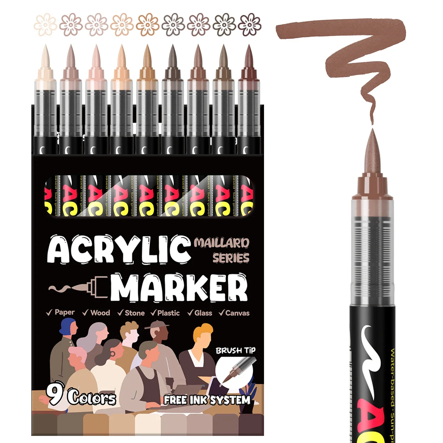 Маркеры акриловые на водной основе для рисования
Маркеры акриловые на водной основе для рисования