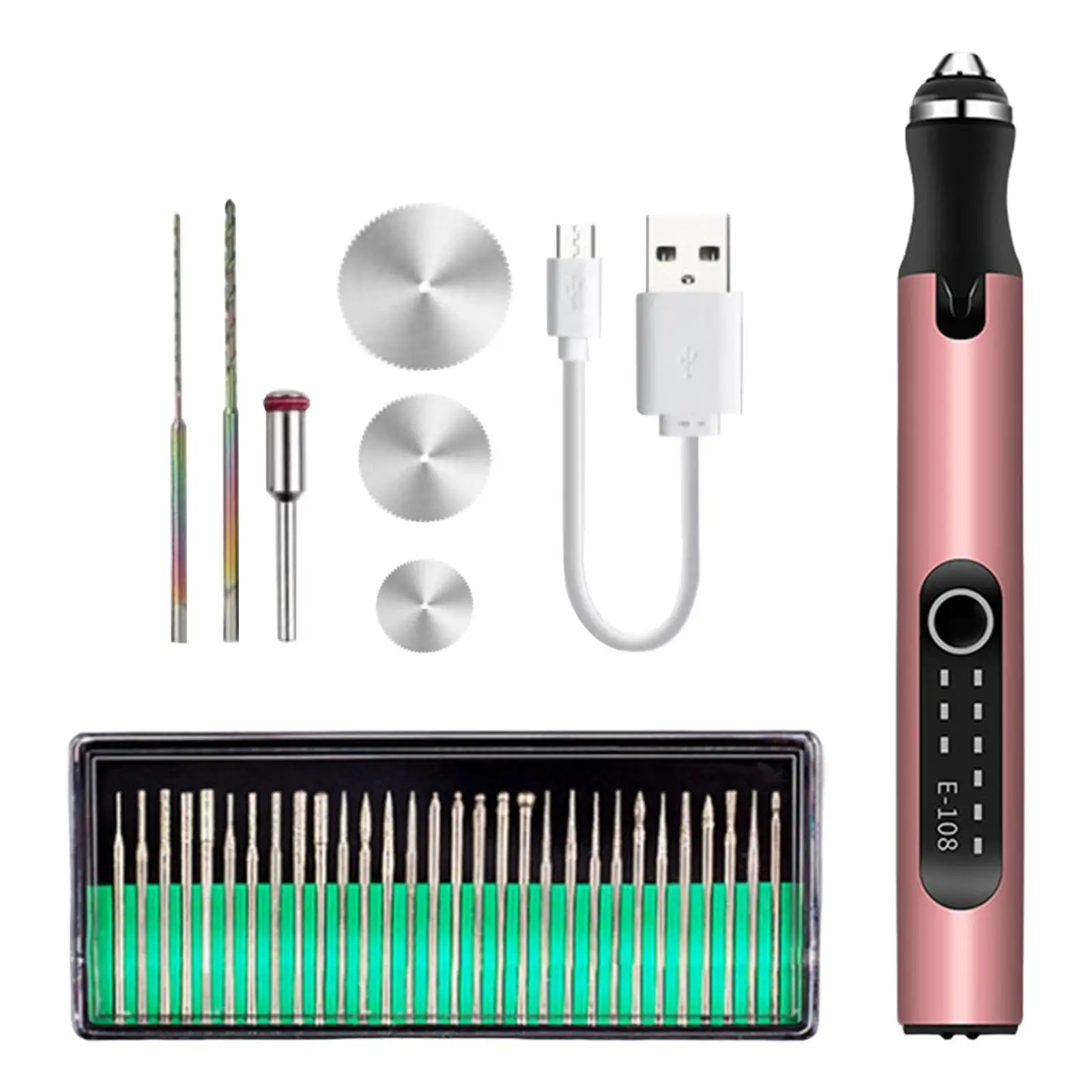 Mini Micro Engraver Pen Engraving Tool Kit USB Rechargeable Etching Pen DIY for Metal Jewelry Plastic Beginner Polishing Cutting
Mini Micro Engraver Pen Engraving Tool Kit USB Rechargeable Etching Pen DIY for Metal Jewelry Plastic Beginner Polishing Cutting