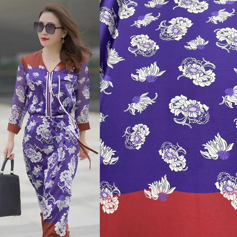 Summer New Purple Printed Stretch Twill Silk Fabric Fashion High-end Dress Clothing DIY Fabric Sewing Handmade Div Eco-Friendly
Summer New Purple Printed Stretch Twill Silk Fabric Fashion High-end Dress Clothing DIY Fabric Sewing Handmade Div Eco-Friendly