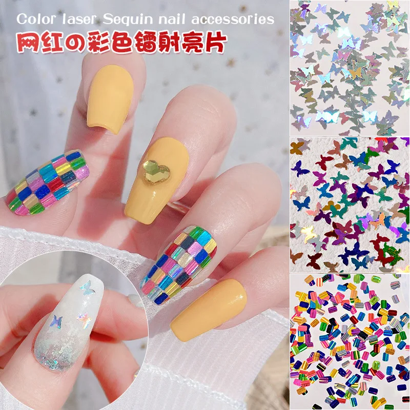 3D nail art decoration glitter laser flakes rectangle butterfly design rainbow colors ins style super flash nail sequins HZ025
3D nail art decoration glitter laser flakes rectangle butterfly design rainbow colors ins style super flash nail sequins HZ025