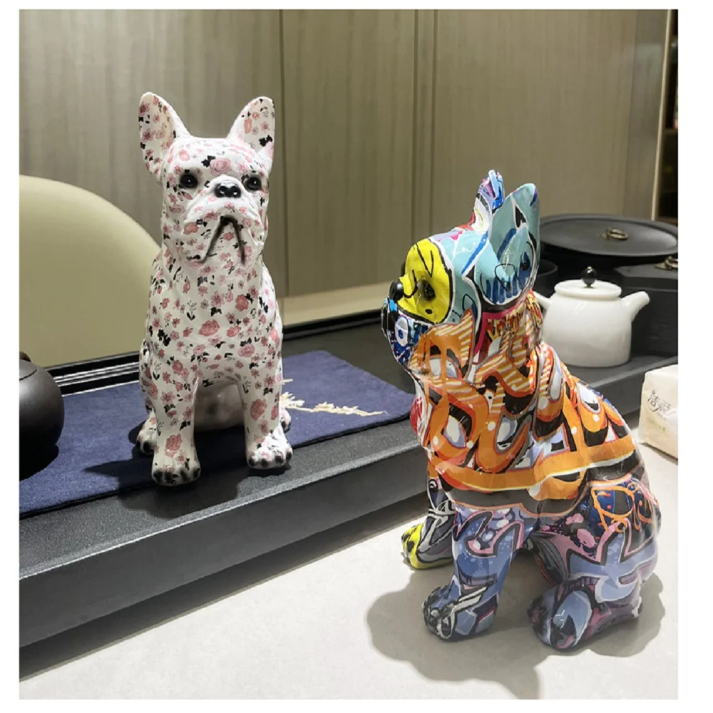 Creativity Living Room Colorful French Bulldog Statue Ornanment Office Decorations Porch Wine Cabinet Resin Crafts Ornaments
Creativity Living Room Colorful French Bulldog Statue Ornanment Office Decorations Porch Wine Cabinet Resin Crafts Ornaments
