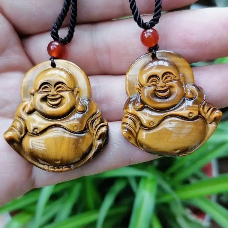 Natural Tiger Eye Stone Buddha Pendant Feng Shui Necklace Men Women Healing Jewelry Tiger's Eye Crystal Charms Lucky Amulet Gift
Natural Tiger Eye Stone Buddha Pendant Feng Shui Necklace Men Women Healing Jewelry Tiger's Eye Crystal Charms Lucky Amulet Gift