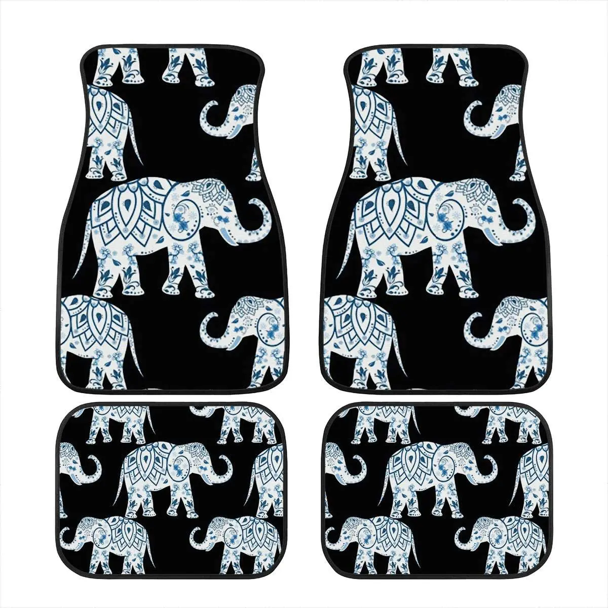 Bohemian Style Blue Mandala Elephant Print 4 Piece Car Floor Mat for Car & Auto - Universal Fit -Front & Rear Liners Carpet
Bohemian Style Blue Mandala Elephant Print 4 Piece Car Floor Mat for Car & Auto - Universal Fit -Front & Rear Liners Carpet