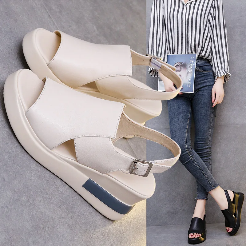 2022 New Summer Wedge Shoes for Women Sandals Solid Color Open Toe High Heels Casual Ladies Buckle Strap Fashion Female
2022 New Summer Wedge Shoes for Women Sandals Solid Color Open Toe High Heels Casual Ladies Buckle Strap Fashion Female