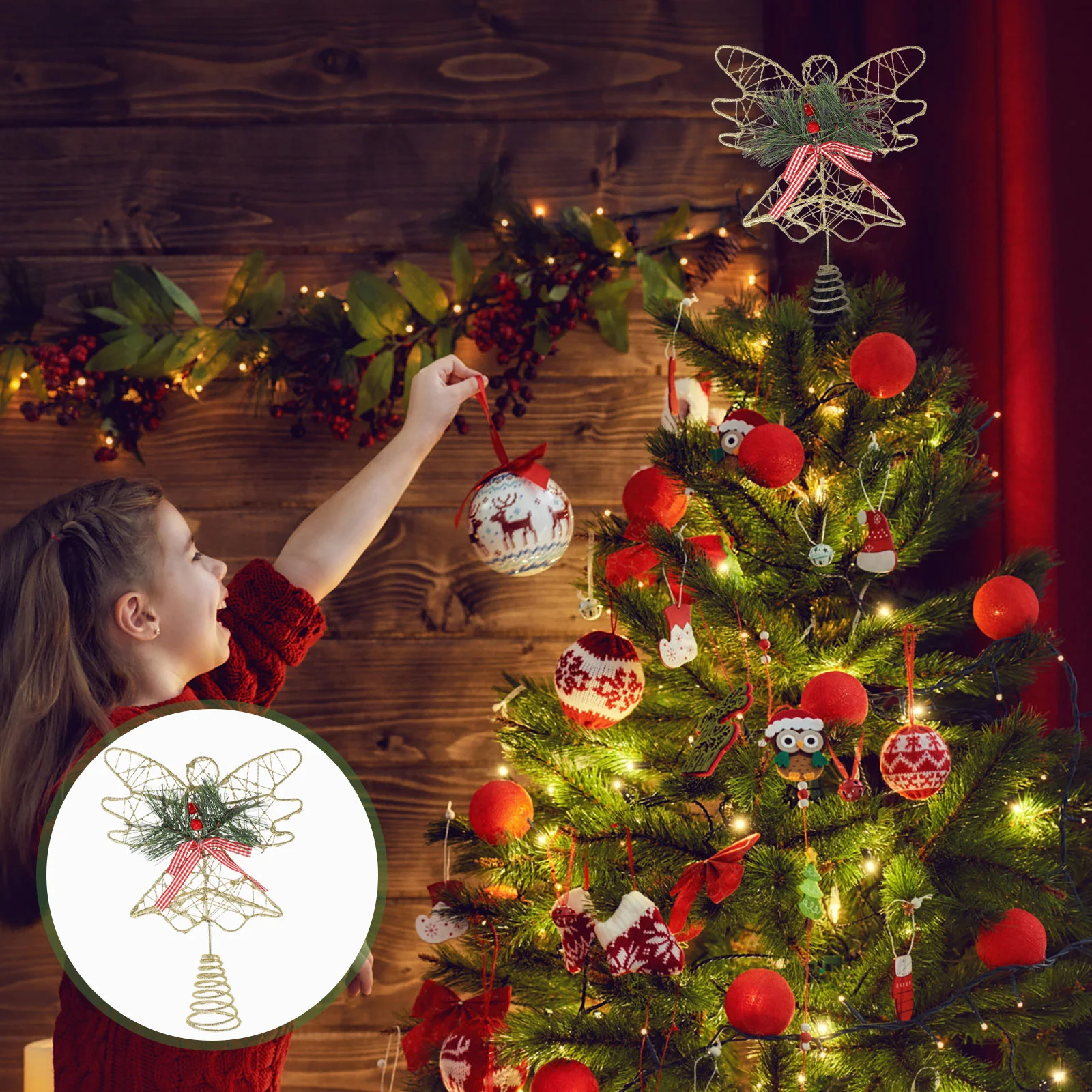 Xmas Ornaments Angel Tree Top Star Christmas Topper Decor Statue Adorn Creative Iron Craft Lamp Decorations 
Xmas Ornaments Angel Tree Top Star Christmas Topper Decor Statue Adorn Creative Iron Craft Lamp Decorations