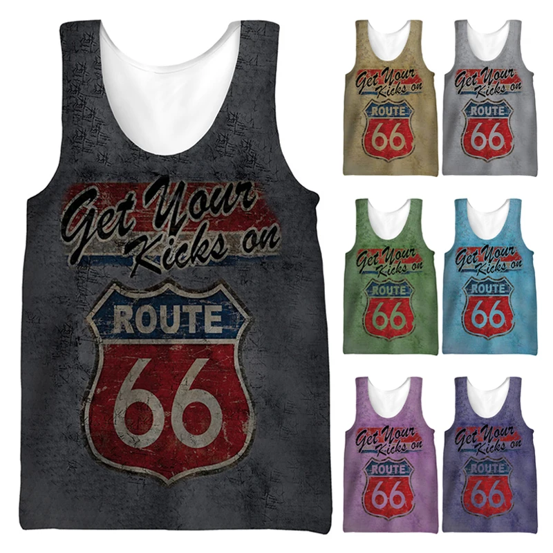 2023 New Summer Route 66 Letter 3D Printed Tank Tops Men's Fitness Muscle Vest Hipster Casual Streetwear Tops Men's Clothing
2023 New Summer Route 66 Letter 3D Printed Tank Tops Men's Fitness Muscle Vest Hipster Casual Streetwear Tops Men's Clothing