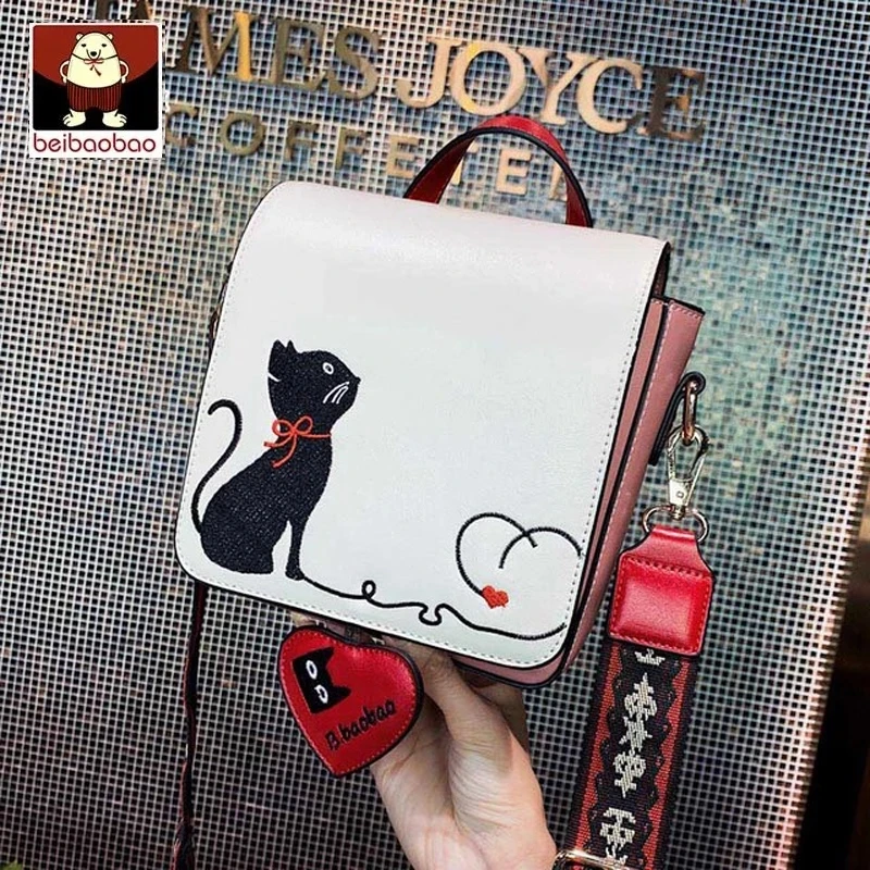 BeiBaoBao Brand Cute Cat Handbag Fashion Embroidered Cat Crossbody Bags For Women Girl's Purse Stylish Women's Shoulder Bag
BeiBaoBao Brand Cute Cat Handbag Fashion Embroidered Cat Crossbody Bags For Women Girl's Purse Stylish Women's Shoulder Bag