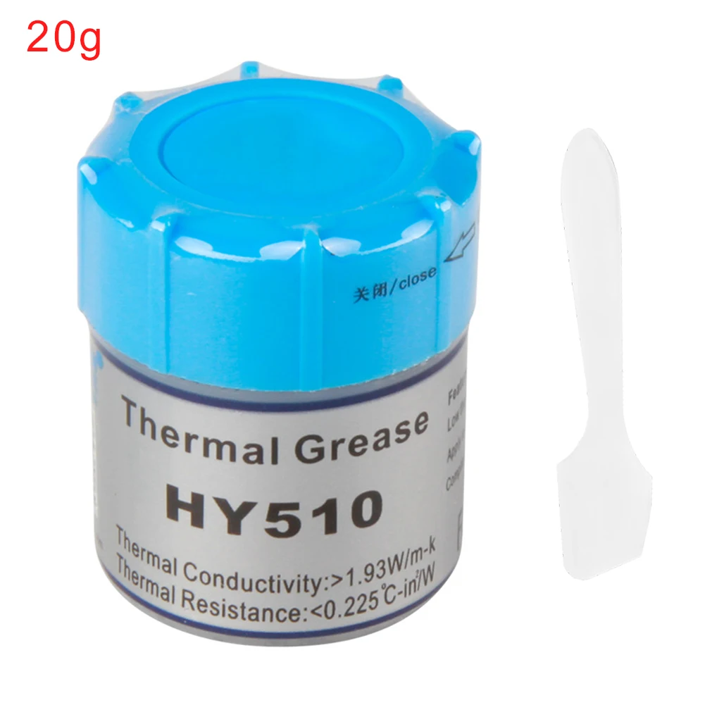 

HY510 10g 20g Conductive Grease Grey Silicone Compound Thermal Paste Heatsink for CPU GPU Chipset Notebook Cooling with Scraper#