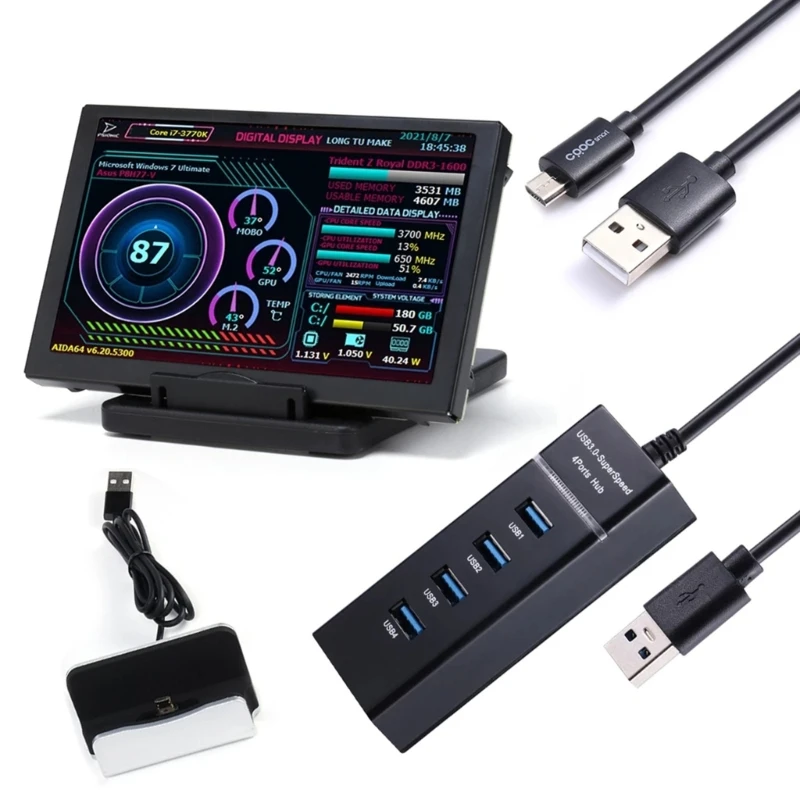 Computer IPS USB Mini Screen PC CPU HDD Data Monitor Secondary Screen Dropshipping
Computer IPS USB Mini Screen PC CPU HDD Data Monitor Secondary Screen Dropshipping