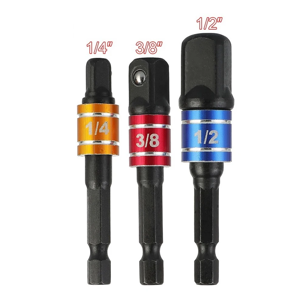 3pcs/set Drill Socket Adapter 1/4" Hex Shank Impact Driver Extension Bar 1/4" 3/8" 1/2" Extension Drill Bits Impact Wrenc Drill
3pcs/set Drill Socket Adapter 1/4" Hex Shank Impact Driver Extension Bar 1/4" 3/8" 1/2" Extension Drill Bits Impact Wrenc Drill