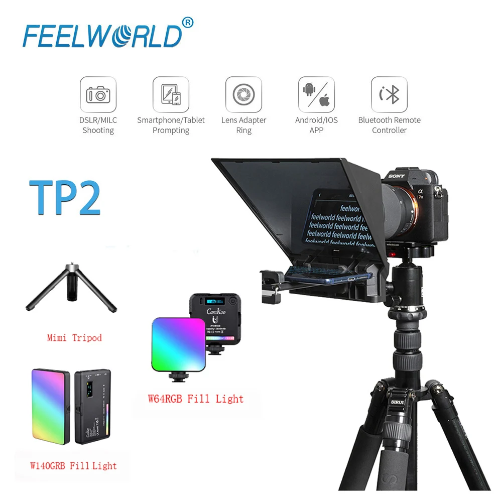 Портативный телесуфлер FEELWORLD TP2 DSLR камера с дистанционным управлением телефонная запись мини-запись мобильный телесуфлер
Портативный телесуфлер FEELWORLD TP2 DSLR камера с дистанционным управлением телефонная запись мини-запись мобильный телесуфлер