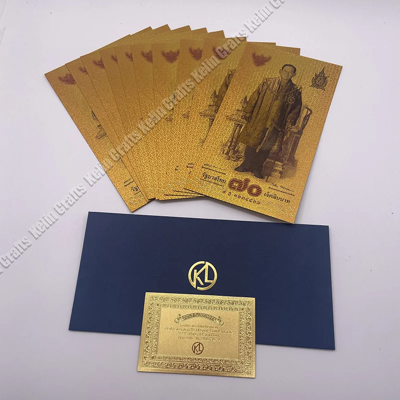 Beautiful Thai Gold Banknotes 70 baht Commemorative coin for the 70th anniversary of the accession of the king of Thailand
Beautiful Thai Gold Banknotes 70 baht Commemorative coin for the 70th anniversary of the accession of the king of Thailand