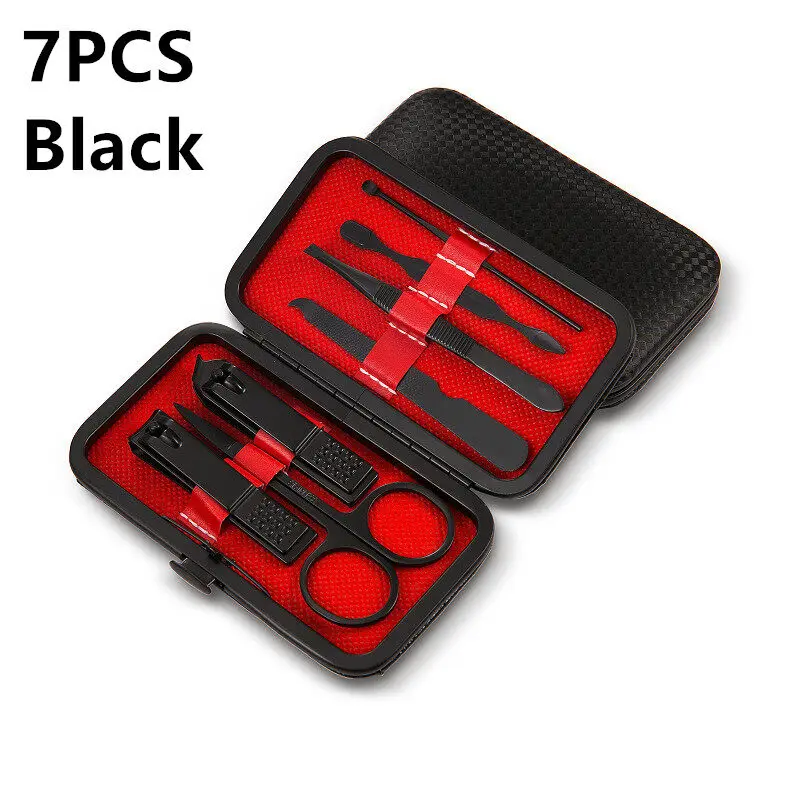 7PCS/SET New Black Unisex Nail Cutter Set Nail Clippers Manicure Kits Manicure Nail Clipper Pedicure Set Portable TravelHygiene
7PCS/SET New Black Unisex Nail Cutter Set Nail Clippers Manicure Kits Manicure Nail Clipper Pedicure Set Portable TravelHygiene