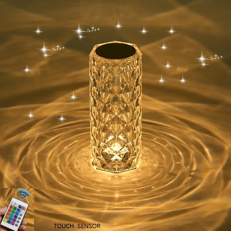 3/16 Colors LED Crystal TableLamp Rose Light Projecto Touch Adjustable Romantic Diamond Atmosphere Light USB Touch Night Light
3/16 Colors LED Crystal TableLamp Rose Light Projecto Touch Adjustable Romantic Diamond Atmosphere Light USB Touch Night Light