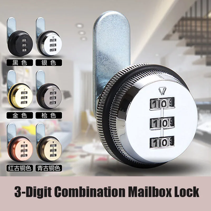 3 Digit Combination Mailbox Lock Rotary Tongue Cam Lock for Cabinet Drawer Mailbox Padlock Drawer Cupboard Box Lock
3 Digit Combination Mailbox Lock Rotary Tongue Cam Lock for Cabinet Drawer Mailbox Padlock Drawer Cupboard Box Lock