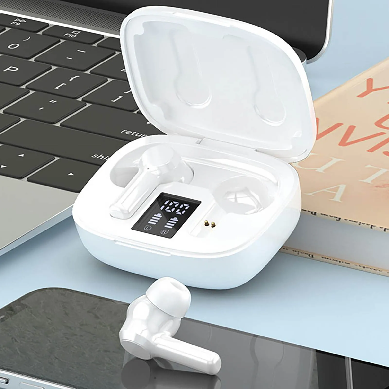 Беспроводные наушники Bluetooth 5,1, наушники-вкладыши с цифровым дисплеем, зарядная коробка, беспроводные наушники, стерео шум Nc9
Беспроводные наушники Bluetooth 5,1, наушники-вкладыши с цифровым дисплеем, зарядная коробка, беспроводные наушники, стерео шум Nc9