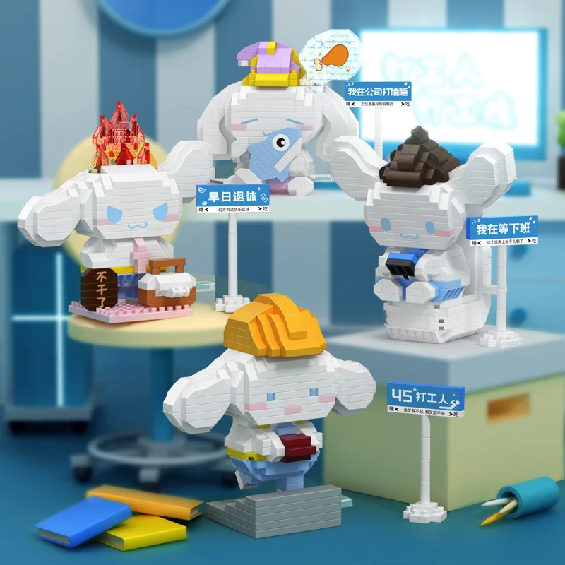 Серия Cinnamoroll, маленький строительный блок, дорожный знак, милая аниме головоломка в сборе, кирпичи, игрушка, украшение для рабочего стола, подарки
Серия Cinnamoroll, маленький строительный блок, дорожный знак, милая аниме головоломка в сборе, кирпичи, игрушка, украшение для рабочего стола, подарки