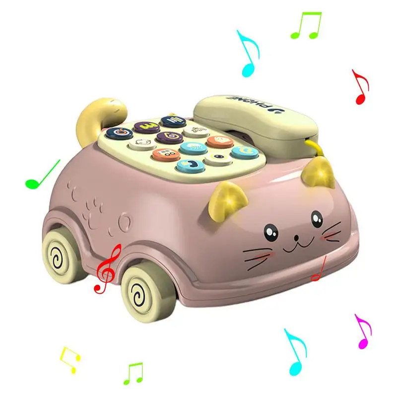 Toddlers Musical Phone Toy Cartoon Cat Pattern Telephone Toy Children Enlightenment Brain Toys Simulated Landline Smartphone
Toddlers Musical Phone Toy Cartoon Cat Pattern Telephone Toy Children Enlightenment Brain Toys Simulated Landline Smartphone