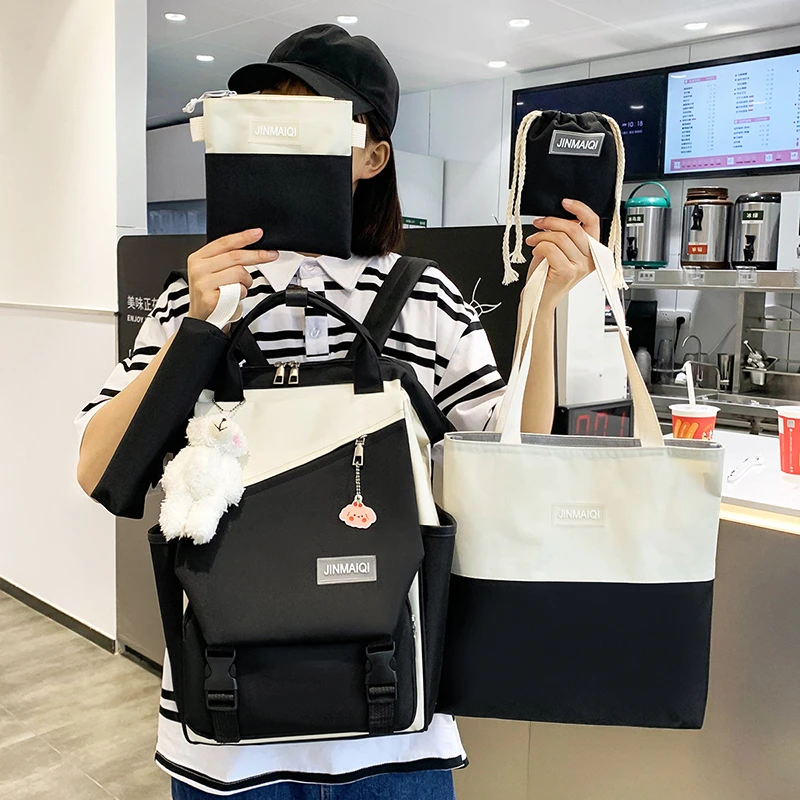 2022 Korean Version of Student Fashion Multi-purpose Junior High School Campus College Students Four-piece Schoolbag Backpack
2022 Korean Version of Student Fashion Multi-purpose Junior High School Campus College Students Four-piece Schoolbag Backpack