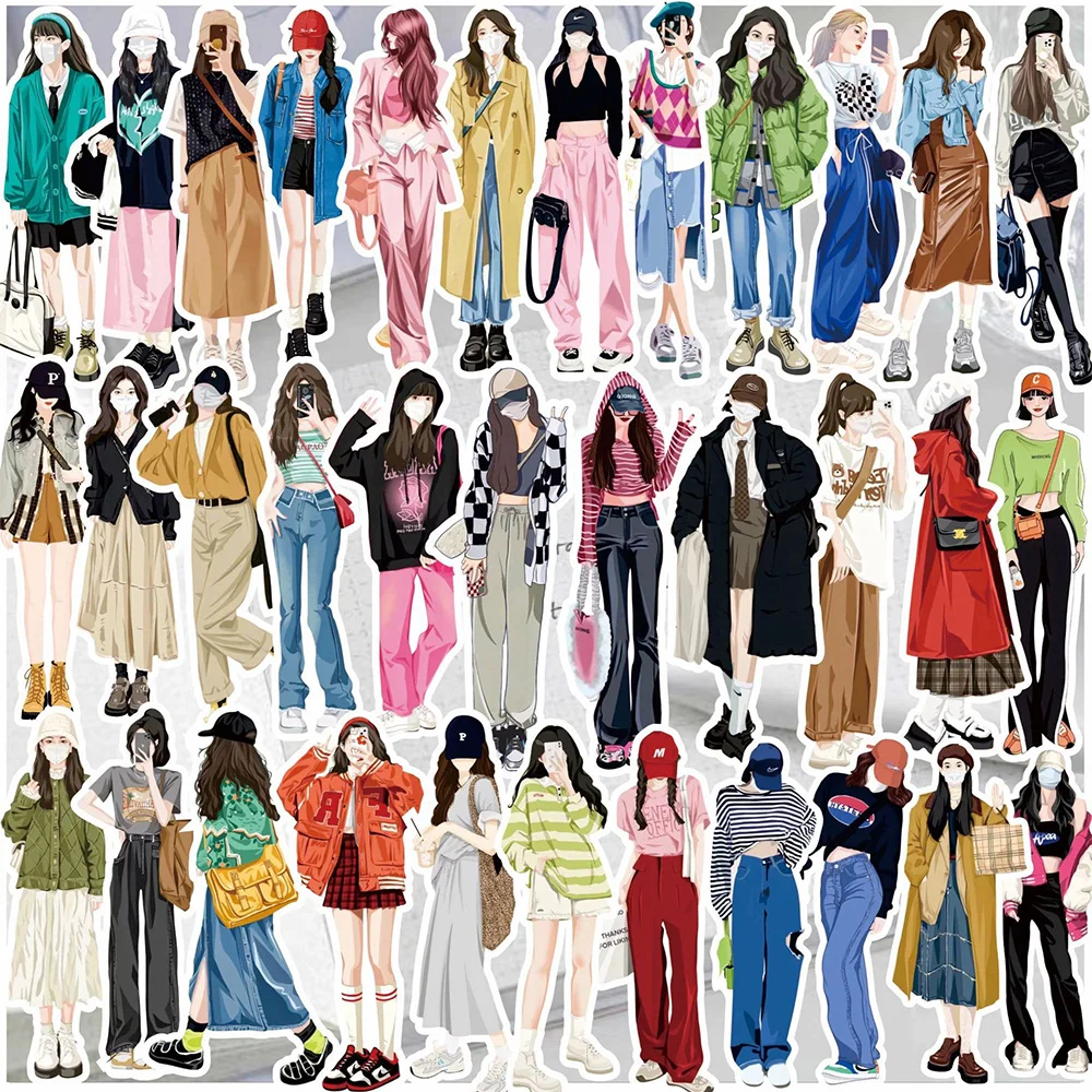 10/30/58pcs Four Seasons Dress Girls Decorative Stickers Cute Fashion Characters Decals Laptop Phone Notebook Decoration Sticker
10/30/58pcs Four Seasons Dress Girls Decorative Stickers Cute Fashion Characters Decals Laptop Phone Notebook Decoration Sticker