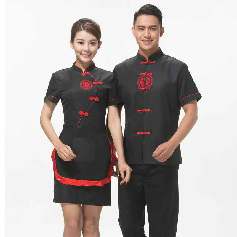 Free Shipping Hotpot Restaurant Workwear Chinese Traditional Style Red Waiter Uniform With Apron Cheap Purple Waitress Shirt
Free Shipping Hotpot Restaurant Workwear Chinese Traditional Style Red Waiter Uniform With Apron Cheap Purple Waitress Shirt