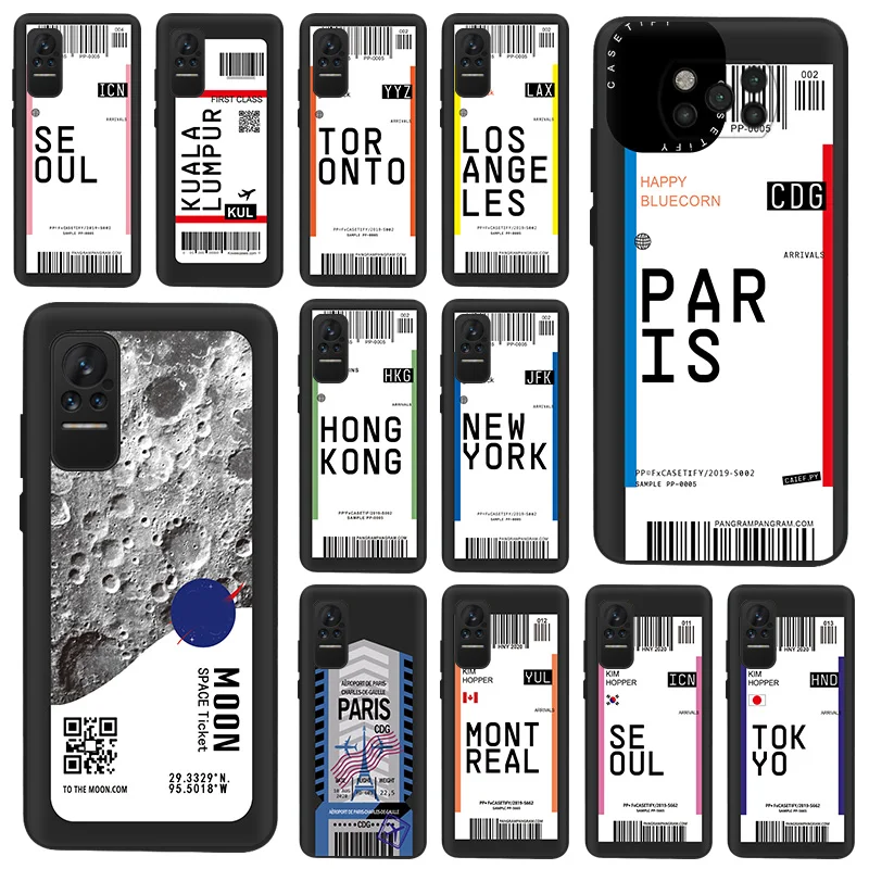 Paris Seoul Tokyo Travel Ticket LabelPhone Case For Xiaomi Poco X3 Pro M3 5G Mi Civi X3 NFC F3 GT F1 9 8 A2 Lite CC9 9T Redmi10
Paris Seoul Tokyo Travel Ticket LabelPhone Case For Xiaomi Poco X3 Pro M3 5G Mi Civi X3 NFC F3 GT F1 9 8 A2 Lite CC9 9T Redmi10