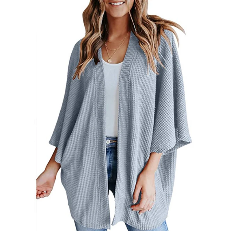 Fashion Solid Color Women Cardigans Half Sleeve Loose Knittwear Casual Loose Sweater Coat Jacket Solid Jacket 2021
Fashion Solid Color Women Cardigans Half Sleeve Loose Knittwear Casual Loose Sweater Coat Jacket Solid Jacket 2021
