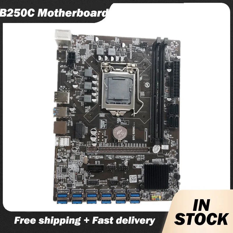 Материнская плата B250C для майнинга BTC, 12xpcie на USB3.0, слот для графической карты LGA1151 DDR4 MSATA ETH, материнская плата для майнинга 100%, протестирована,...
Материнская плата B250C для майнинга BTC, 12xpcie на USB3.0, слот для графической карты LGA1151 DDR4 MSATA ETH, материнская плата для майнинга 100%, протестирована,...