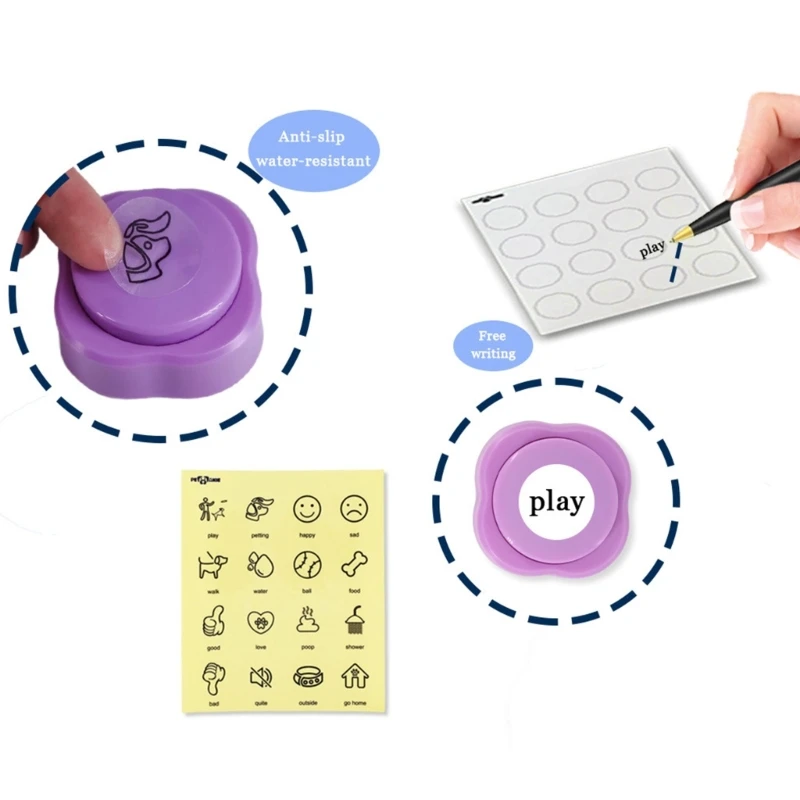 4 Pack Voice Recording Button Dog Button for Communication Pet Training Buzzers 30 Seconds Record & Playback Gift
4 Pack Voice Recording Button Dog Button for Communication Pet Training Buzzers 30 Seconds Record & Playback Gift