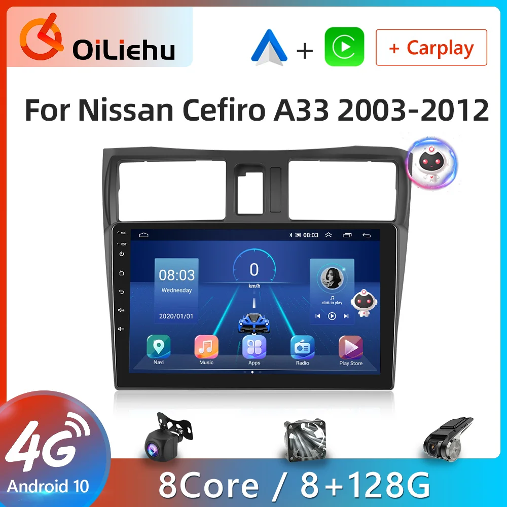 OiLiehu 2Din Android Car Radio Carplay Multimedia Player 4G WiFi DSP GPS Navigation For Nissan Cefiro A33 2003-2012 Car Radio
OiLiehu 2Din Android Car Radio Carplay Multimedia Player 4G WiFi DSP GPS Navigation For Nissan Cefiro A33 2003-2012 Car Radio