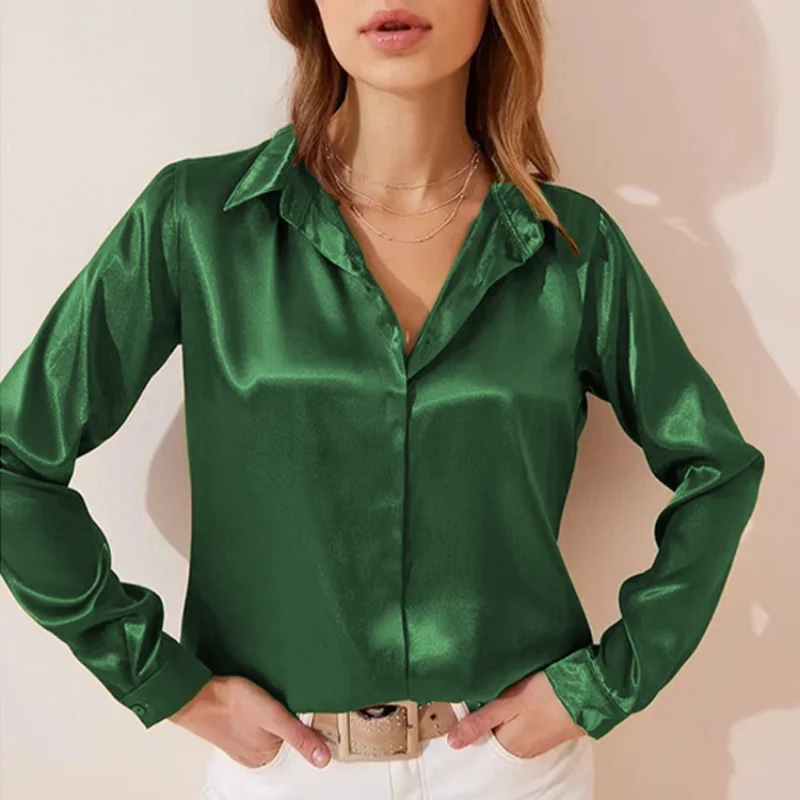 Vintage Satin Shirt Office Fashion Women Long Sleeve Blouse 2023 Spring Turn Down Collar Silk White Tops Blusas Elegant 25632
Vintage Satin Shirt Office Fashion Women Long Sleeve Blouse 2023 Spring Turn Down Collar Silk White Tops Blusas Elegant 25632