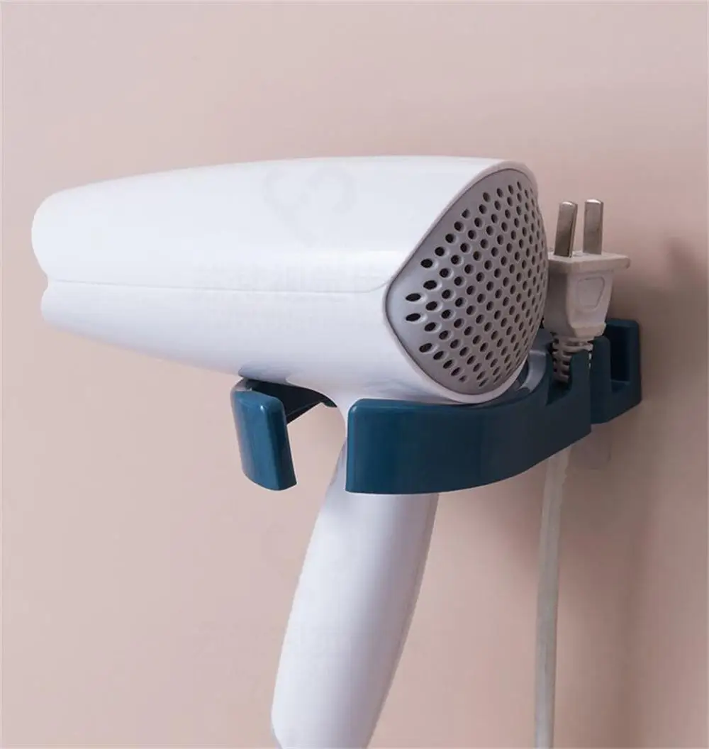 

Toilet Washstand Hair Dryer Organizer Rack No-punching Strong Load-bearing Capacity Hair Straightener Dryer Holders Wall-mounted