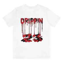 Wholesale Factory Custom Logo 100% Cotton Drippin 23 Michael Jordan White Mens T-Shirts