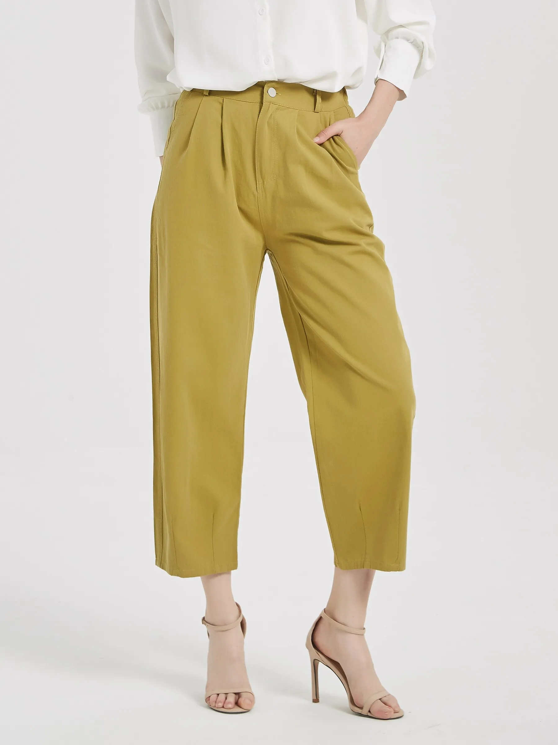 ZHISILAO Fashion Wide Leg Straight Ankle-length Pants Women Vintage Casual Solid High Waist Trousers Mujer Summer 2022
ZHISILAO Fashion Wide Leg Straight Ankle-length Pants Women Vintage Casual Solid High Waist Trousers Mujer Summer 2022
