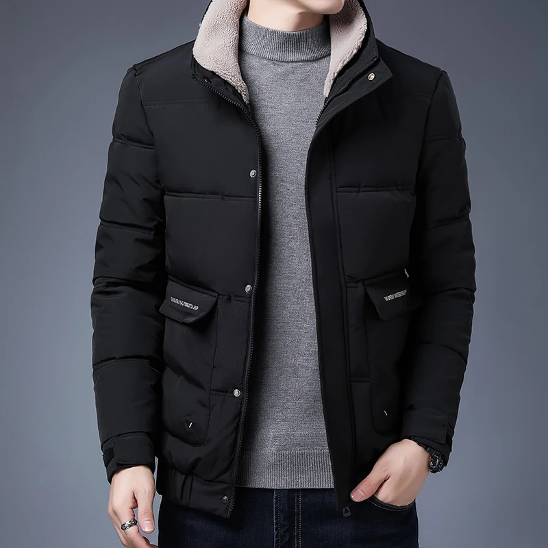 Winter Men's Fur Collar Thickened Warm Long Sleeve Down Jacket Men's Zipper Coat Fashion Casual Jackets Men
Winter Men's Fur Collar Thickened Warm Long Sleeve Down Jacket Men's Zipper Coat Fashion Casual Jackets Men