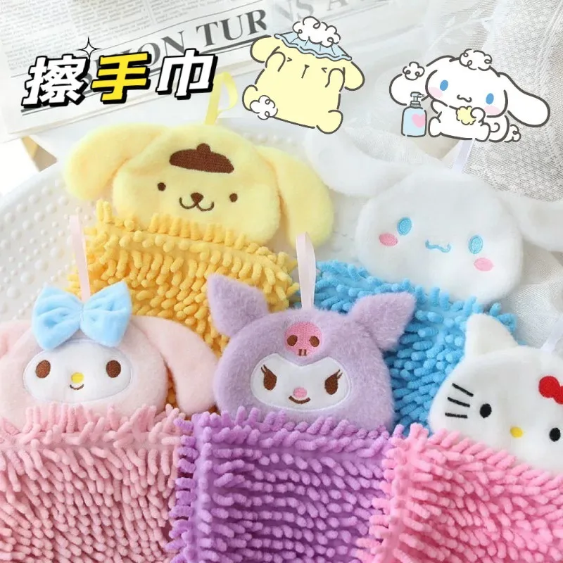 Sanrio анимация Куруми Мелодия ручное полотенце подвесная милая детская тряпка
