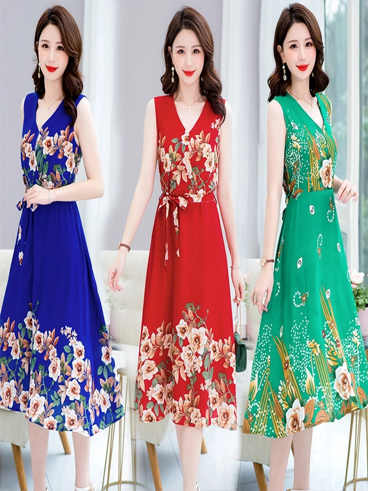 Women Summer Printed Bohemian cotton Sundress V-neck Sleeveless Long Maxi Dress Casual Style Vestidos Mujer
Women Summer Printed Bohemian cotton Sundress V-neck Sleeveless Long Maxi Dress Casual Style Vestidos Mujer