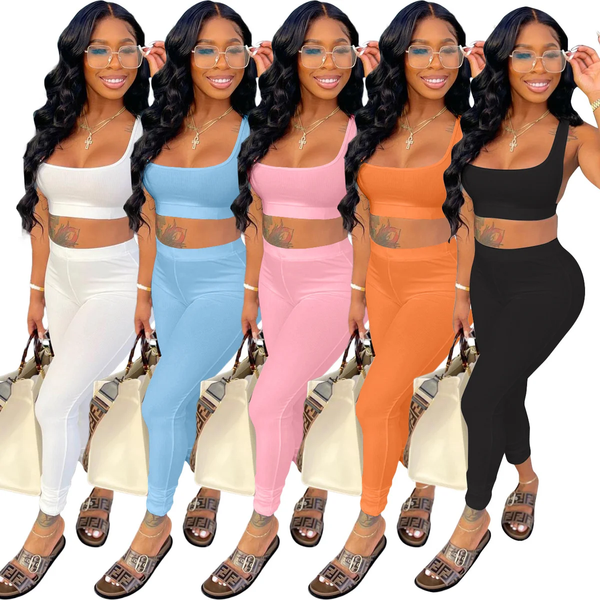 Plus Size Backless Tank Crop Tops Joggers Pants Sets Womens 2022 Summer Clothing Two Piece Sets Tracksuit
Plus Size Backless Tank Crop Tops Joggers Pants Sets Womens 2022 Summer Clothing Two Piece Sets Tracksuit