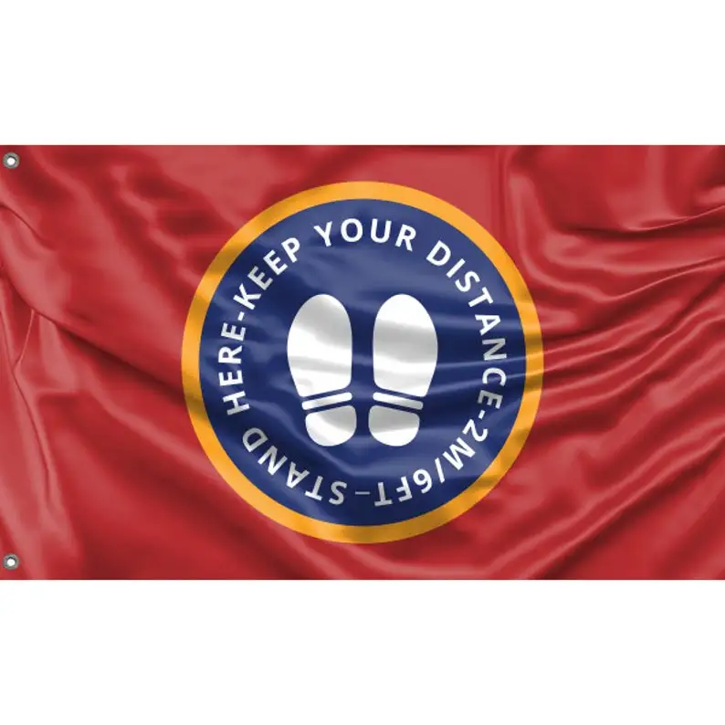 Keep Your Distance Flag | Unique Design Print | High Quality Materials | Size - 3x5 Ft / 90x150 cm
Keep Your Distance Flag | Unique Design Print | High Quality Materials | Size - 3x5 Ft / 90x150 cm