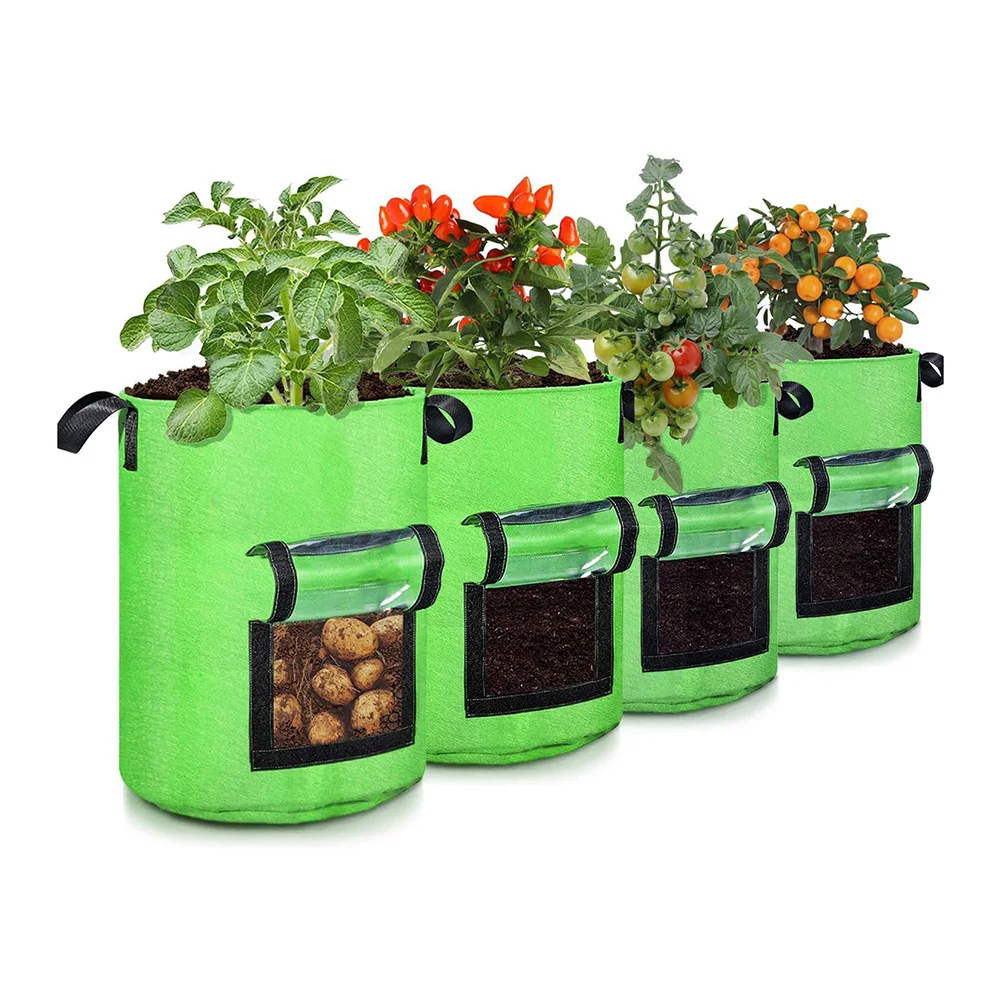 2 Pcs Potato Grow Bags Non-woven Tomato Plant Bag 10 Gallons(L) Home Garden Vegetable Planter Container 35D*45H DIY Garden Tools
2 Pcs Potato Grow Bags Non-woven Tomato Plant Bag 10 Gallons(L) Home Garden Vegetable Planter Container 35D*45H DIY Garden Tools