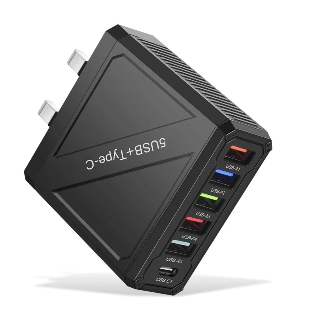 Luxmoc 3.1A 5USB Type-C Зарядное устройство для мобильного телефона с разъемом KR ЕС США