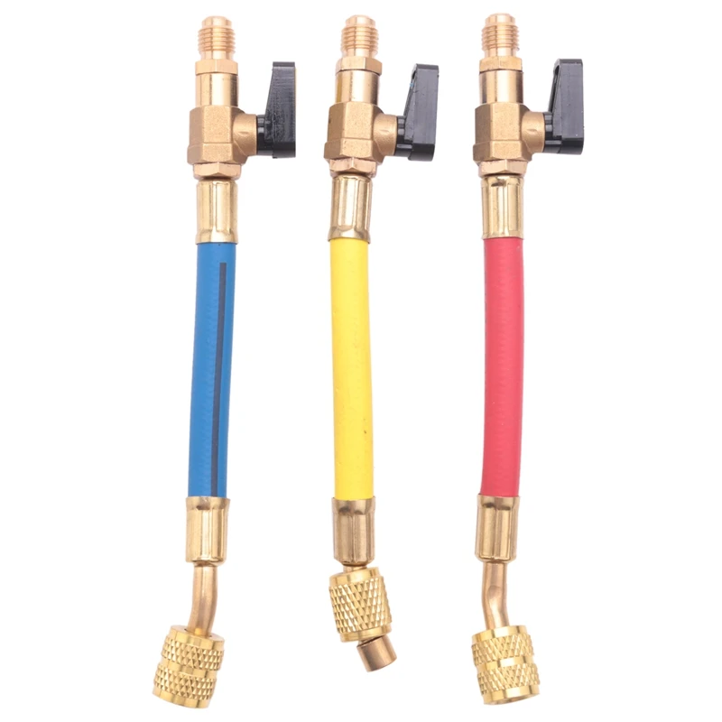3Pcs R134A R410A R22 R12 800 Psi Manifold Gauge Set A/C Refrigeration Charging Hose High Pressure Hvac Refrigerant Charging Hose
3Pcs R134A R410A R22 R12 800 Psi Manifold Gauge Set A/C Refrigeration Charging Hose High Pressure Hvac Refrigerant Charging Hose